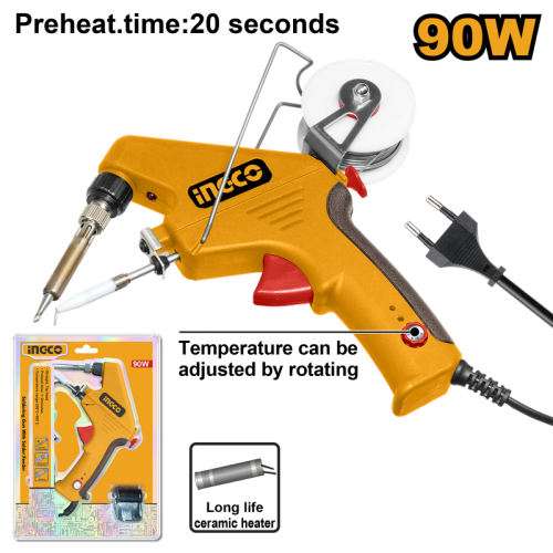 Soldering gun with solder feeder 90Wمكوة لحام كهرب...