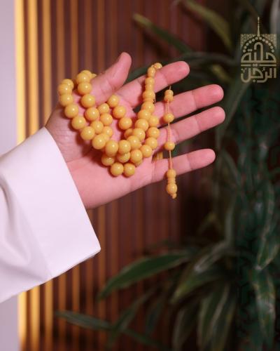 سبحة فاتوران أصفر عسلي