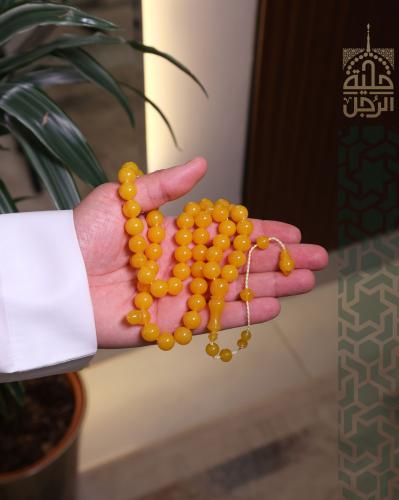 سبحة فاتوران أصفر معتم