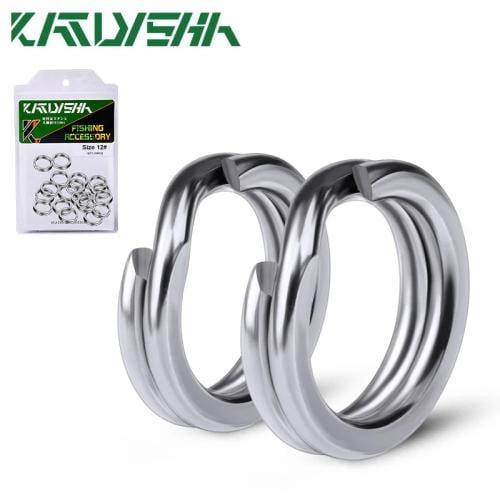 KATYUSHA 20Pcs Heavy Duty Fishing Split Rings سبلت...