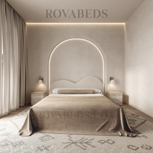سرير نوم ROVA بقماش بوكليه