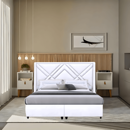 سرير نوم VILLA بقماش مخمل