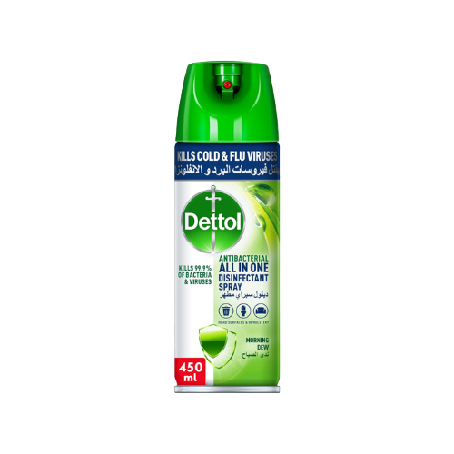 بخاخ ديتول المطهر الكل في واحد المضاد للبكتيريا برائحة ندى الصباح، 450 مل