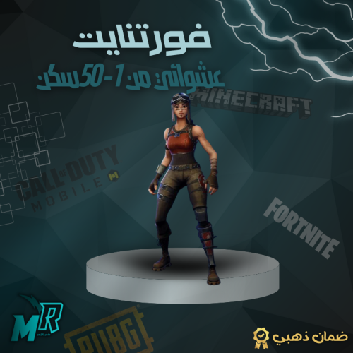 حساب فورت نايت عشوائي من 3 الى 200 سكن