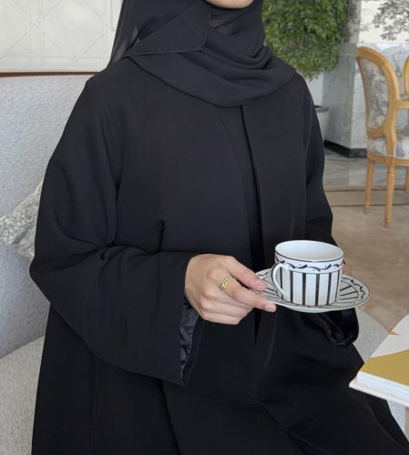 عباية سوداء رسمية سادة | N02