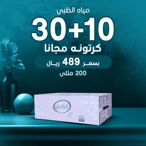 30 كرتون مياه الظبي 200 مل - 48 عبوة + 10 مجانا