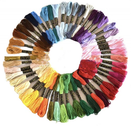 50 لون خيط تطريز خيوط
