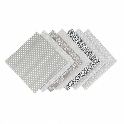 7 قطع قماش  رمادي 25x25 سم