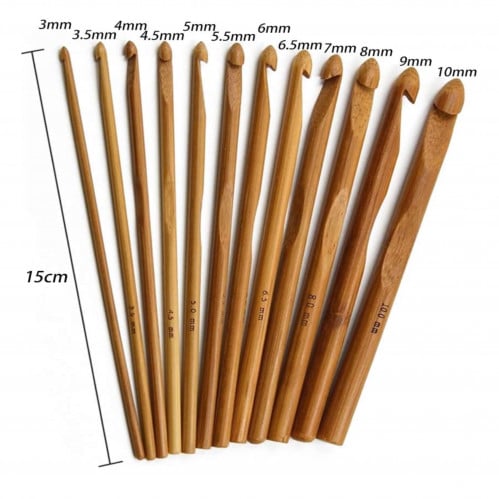 12 قطعة سنارات بامبو خشب
