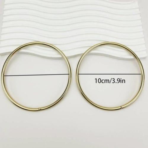 حلقتين معدنية لحقائب الكروشيه - حلقات ذهبية حلقة