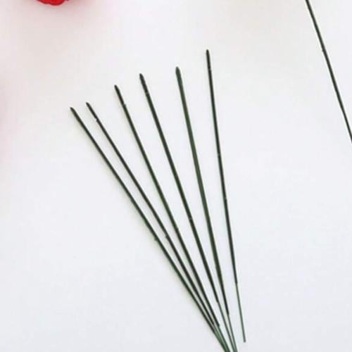 اعواد ساق زهور ورود كروشيه اخضر حديد ( ٥ حبات)