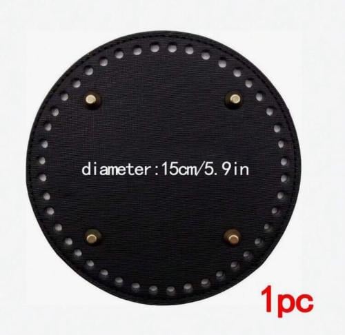 قاعدة شنطة لون اسود جلد دائرية