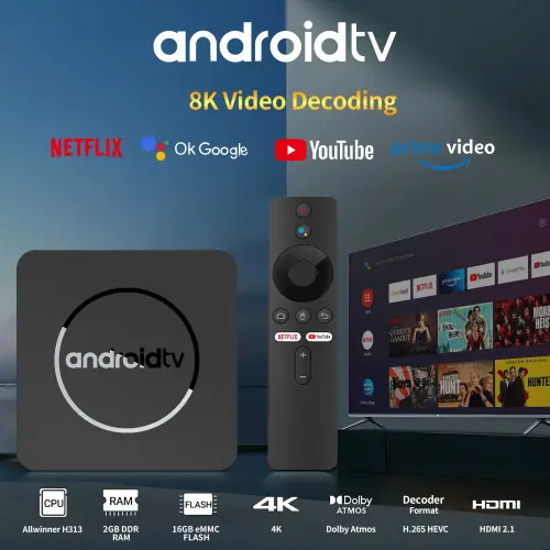 الإصدار العالمي Smart TV Box Android13 Allwinnerh3...