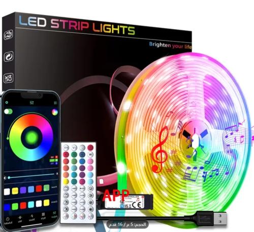 شريط إضاءة LED ذكي HBOWMDJIA لغرفة النوم - 4.88 مت...