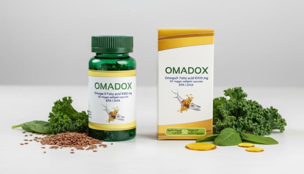 عرض مكمل أومادوكس أوميغا 3 لصحة القلب من TAW مع بذور وخضروات طبيعية