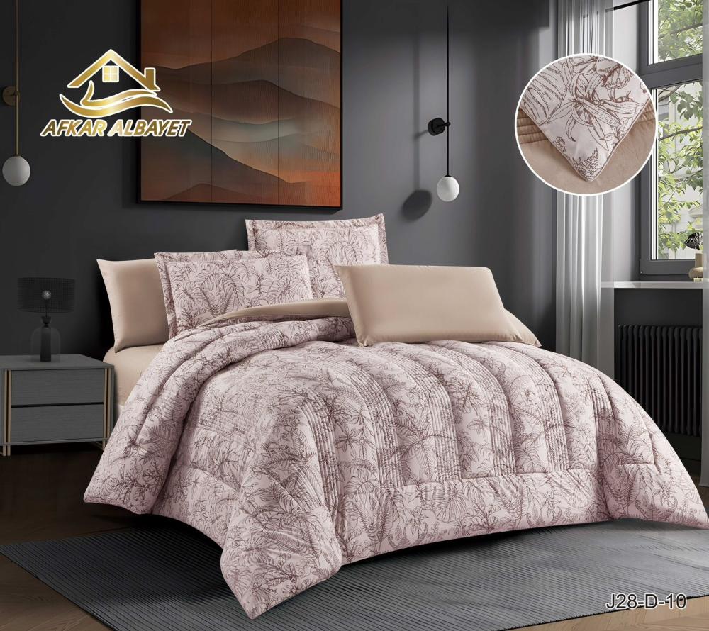 مفرش نفرين منقوش 6 قطع قماش نيل حشوة ممتاز