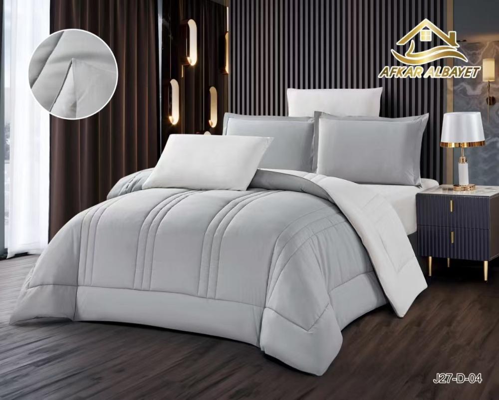 مفرش نفرين سادة 6 قطع قماش نيل حشوة ممتاز