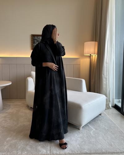 عباية شيفون - رمادي (A23)