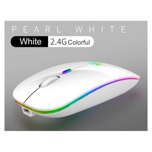 ماوس لاسلكي RGB قابلة للشحن بلوتوث Mause LED