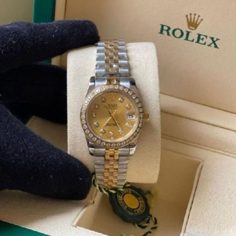 ساعه رولكس نسائي datejust 28mm كريستال