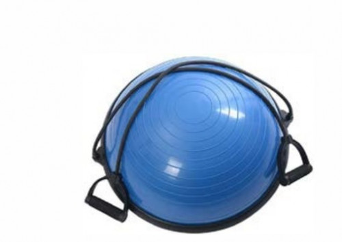 نصف كرة للتوازن 55 سم مع حبال مقاومة مطاطية ومقبض