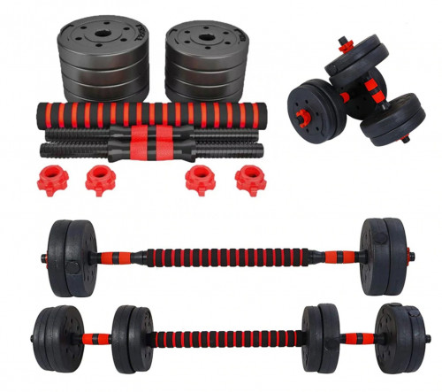 مجموعة أثقال دامبلز مع بار