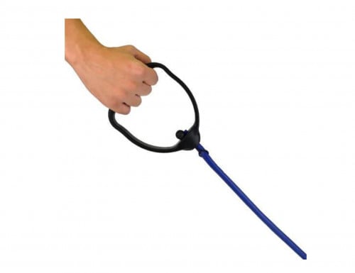 حبل مقاومة مطاطي للتمارين مع مقبضين