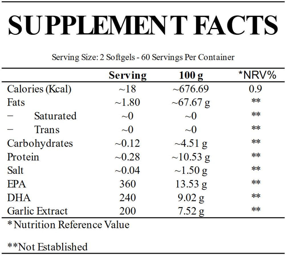 ناتفيتا مستخلص الثوم 60 كبسولة