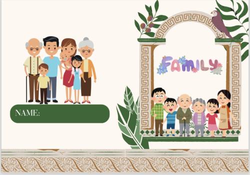 مطوية إنجليزي my family