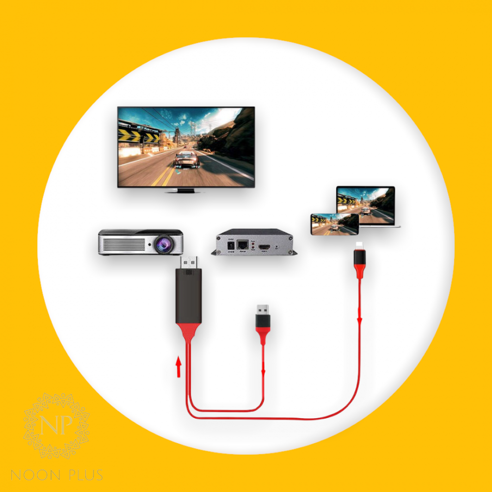 Login HD Cable 2M For  وصلة ايفون للتلفزيون بطول مترين