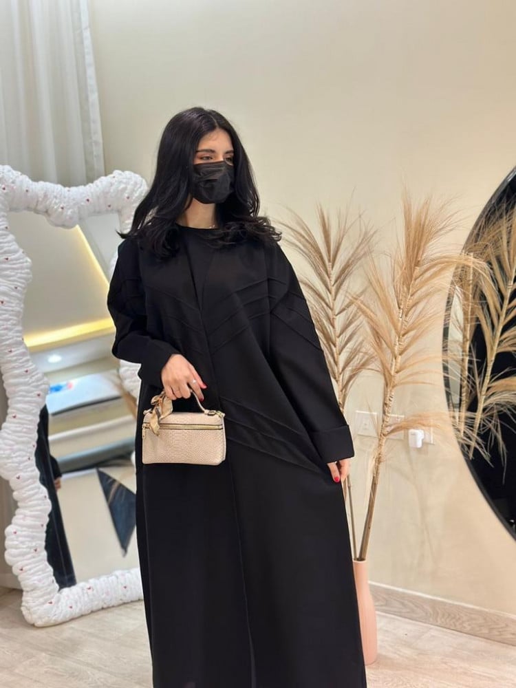 ‏عباية عمليه ‏اسود ساده