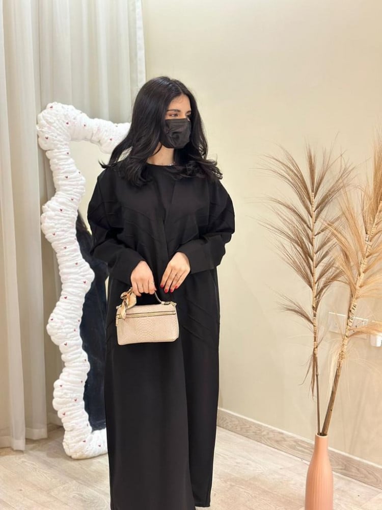 ‏عباية عمليه ‏اسود ساده