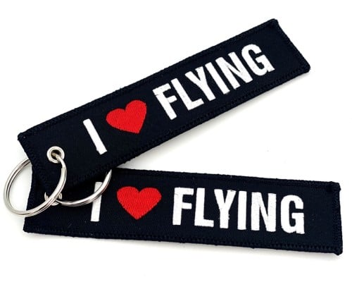 ميدالية  I Love Flying القماشية