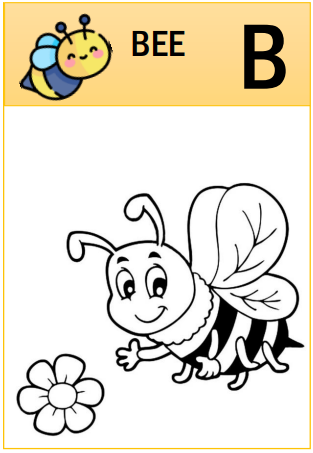 تلوين حرف B