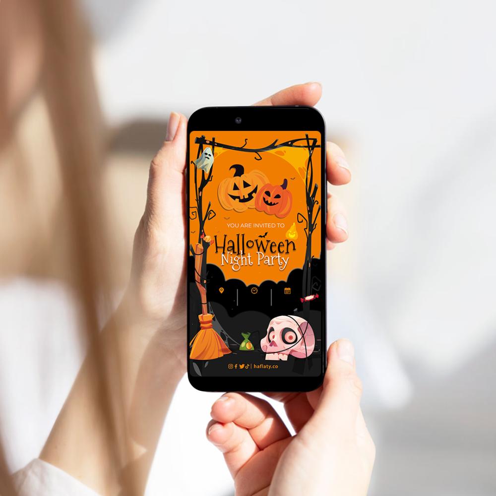 ثيم الهالوين البرتقالي - ملفات رقمية جاهزة للتنزيل