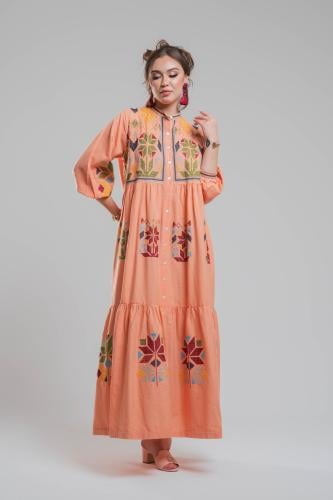 ثوب قطن مطرز