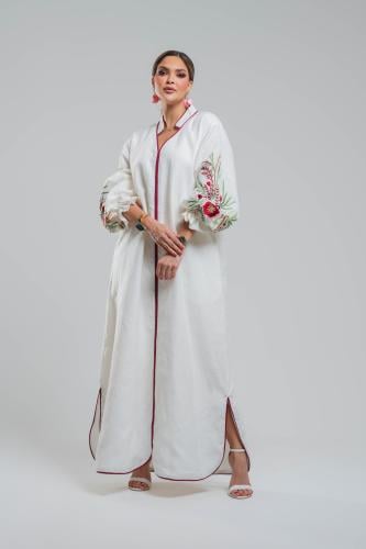 ثوب لينن مطرز