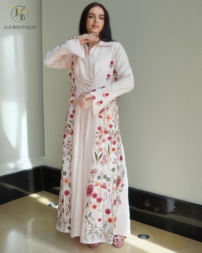 فستان ياسمين الدخيل  - وردي