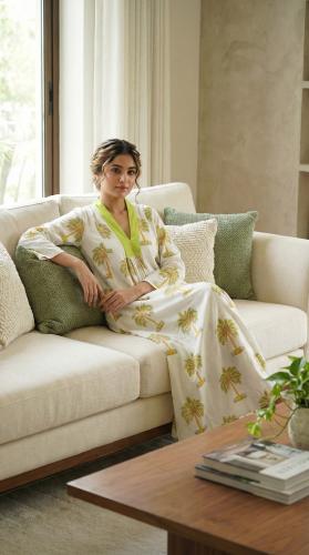 فستان قطن بنخلات