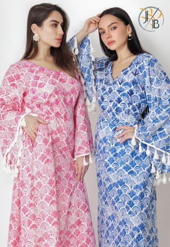 ثوب قطن خفيف مطرز