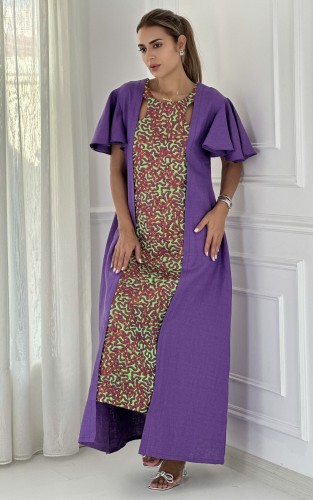 فستان  مطرز موف