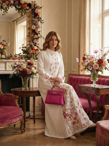 ثوب مطرز بالوردي