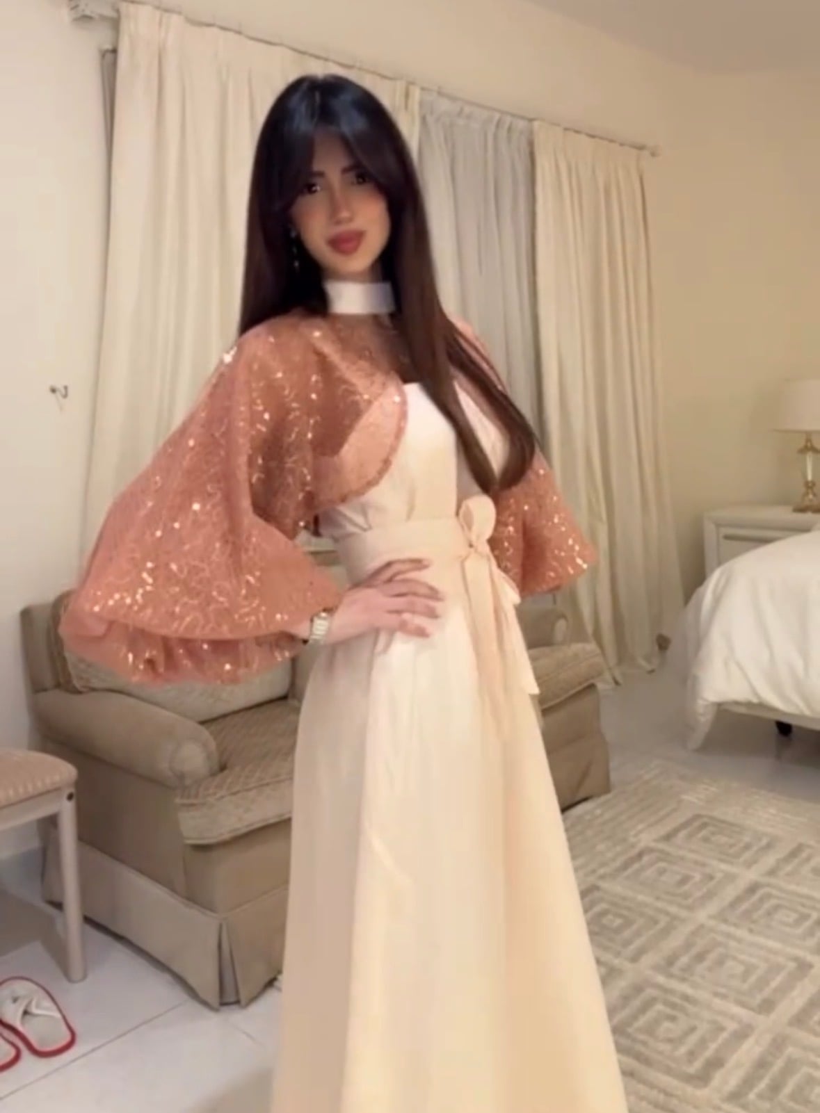 فستان الجاكيت خربزي