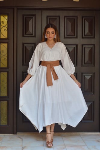 فستان مع حزام جملي