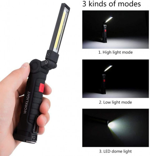 Portable 5 Mode COB Flashlight كشاف الرحلات قابل للشحن