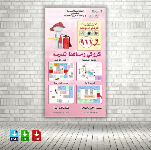 ‎تصميم كروكي ومساقط الأمن والسلامة
