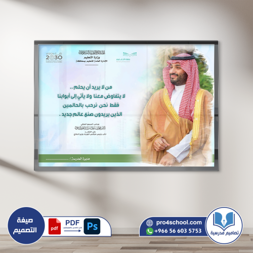 لوحة وطنية كلمة ولي العهد