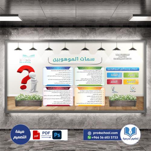 تصميم لوحة سمات الموهوبين