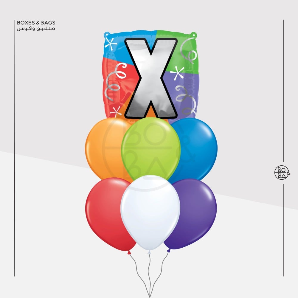 باقة بالون حرف X