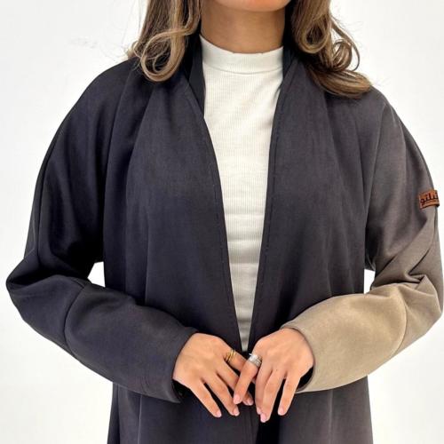 شامواه مدرج رمادي نصف كلوش